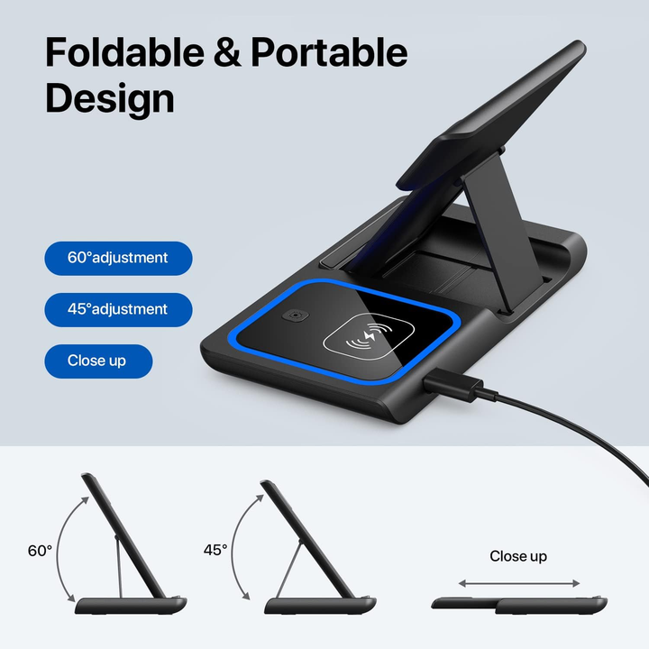 Chargeur sans fil, support de chargeur sans fil 3 en 1 by EcoProd