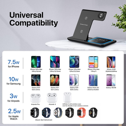 Chargeur sans fil, support de chargeur sans fil 3 en 1 by EcoProd